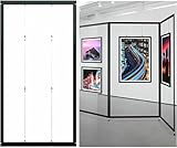 GXILUK Bewegliches, klappbares Ausstellungsregal für Gemäldeausstellungen, freistehendes Ausstellungsregal, Werberegal, Metall-Werberegal für Kunstgalerien (3 Stück - 80 x 1 cm