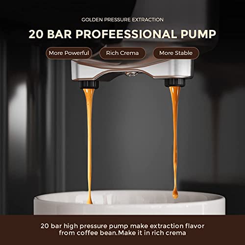 Jassy Espresso Machines 20 Bar Cappuccino Machine With Ns Original Capsules/Coffee Ground,Powerful Milk Frother For Barista Brewing,1300W(Black) 2 #TOP1