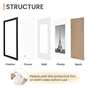 upsimples 12x16 Picture Frame Set of 5, Display Pictures 8.5x11 with Mat or 12x16 Without Mat, Wall Gallery Photo Frames, Black upsimples 12×16 Picture Frame Set of 5 Display Pictures 85×11 with Mat or 12×16 Without Mat Wall Gallery Photo Frames Black