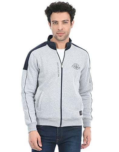 Image of CLOAK & DECKER by Monte Carlo Men Printed Grey Sweatshirt