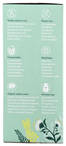 Natracare Natural Organic Curved Panty Liners, Made With Certified Organic Cotton, Ecologically Certified Cellulose Pulp And Plant Starch (1 Pack, 30 Liners Total) #TOP4