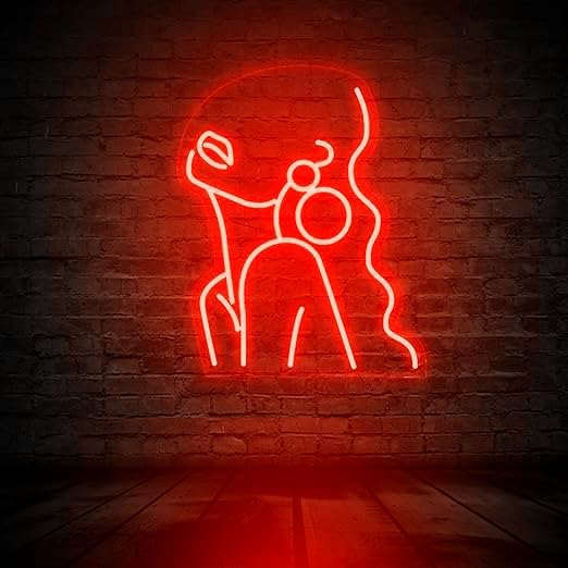 Neon Lights, Girls' neon lights,Neon Sexy Woman Sign,Woman Neon Sign,Neon Sign for Wall Decor,for Home Bedroom Pub Bar Party Decoration (45CM*35CM, Purple)