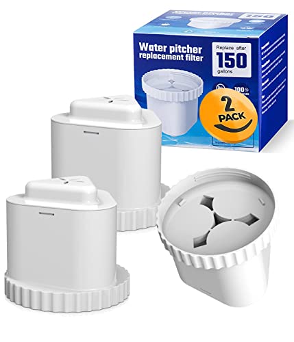 Pitcher Water Filter Replacement, Compatible With Epic Pure Water Pitcher Or Dispenser | Bpa Free. Removes Fluoride, Chlorine, Lead, Odors, Also Fit Seychelle And Aquagear Water Pitcher, 2-Pack #TOP1