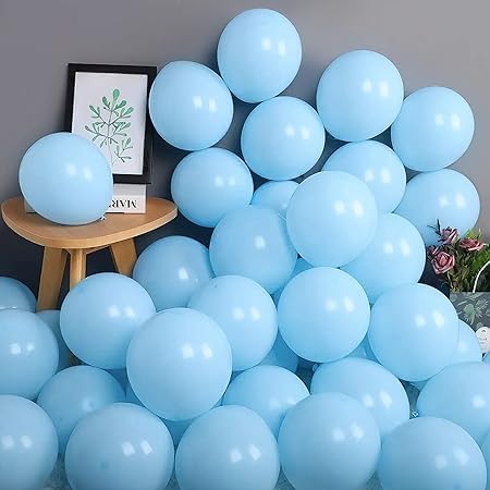 SpecialYou.in Pastel Rubber Balloons Decoration For Birthday, Balloons For Kids, Birthday Balloons For Decoration, Birthday Decoration Items For Boys, Blue Balloons For Decoration - 50 Pcs