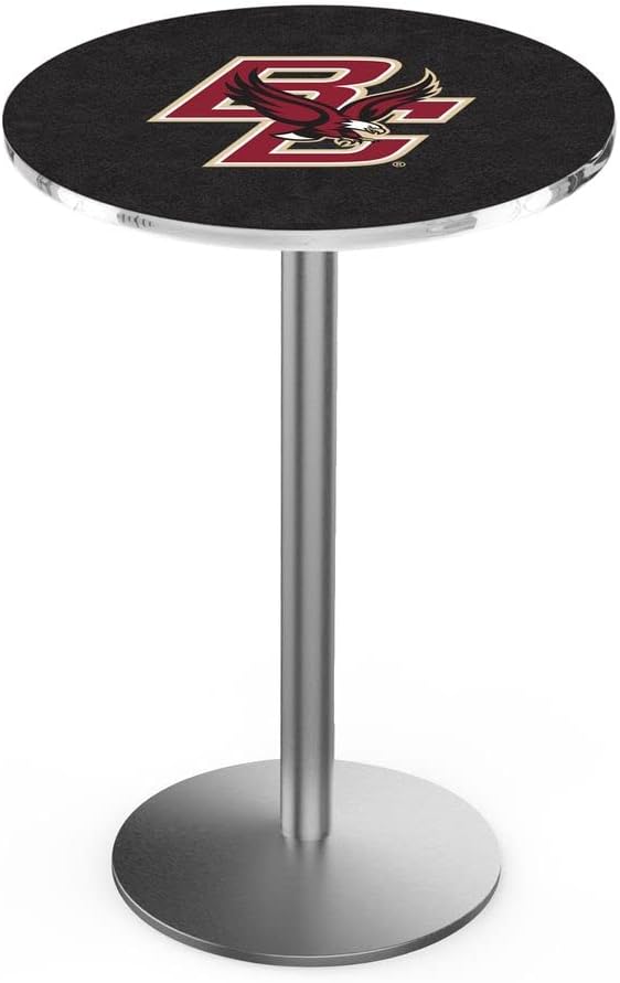 Holland Bar Stool Co. L214-36" Stainless Steel Boston College Pub Table with 36" Dia. top