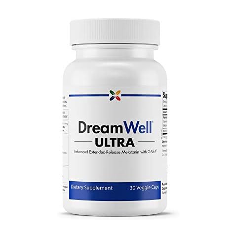 Stop Aging Now - DreamWell Ultra - Advanced Melatonin with GABA - Nervousness and Stress Relief, Sleep Support - Non-Drowsy and Non-Habit Forming - 30 Vcaps Cover