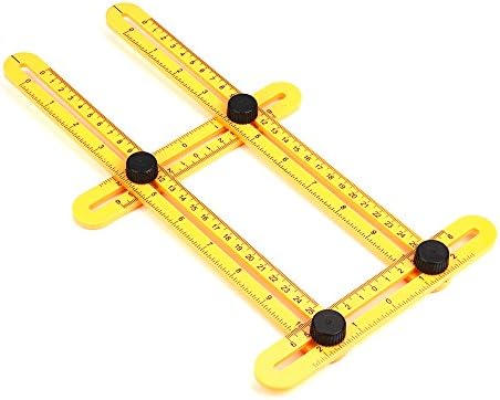 FOXAS Template Tool Multi-Angle Ultimate Ruler General Measuring All Angles and Forms - Instrument for Builders Craftsmen Tilers Handymen Carpenter Roofers DIY