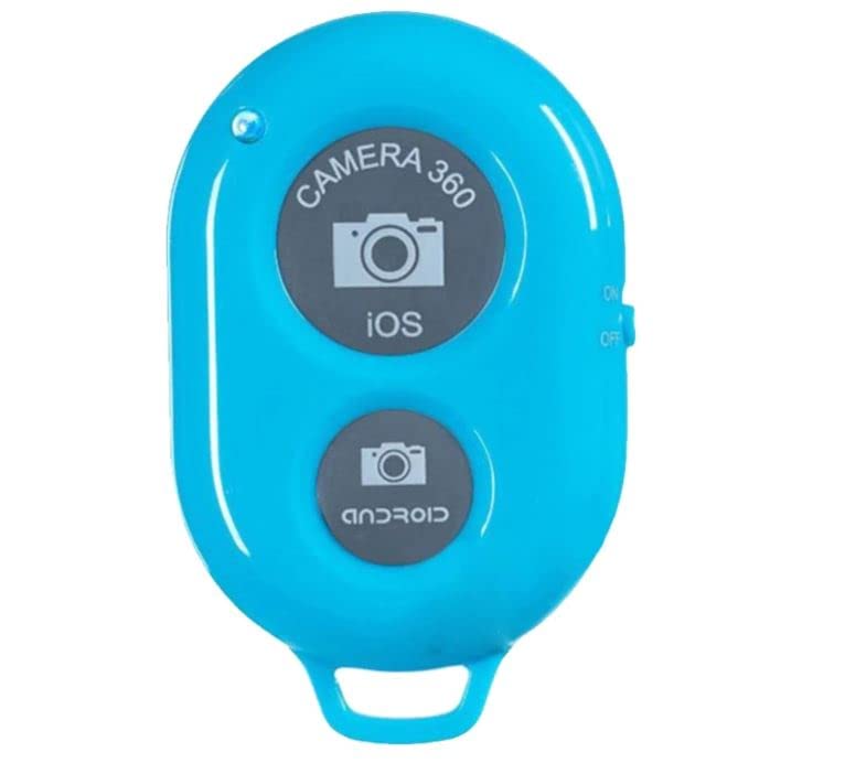 Souk Easy to use Bluetooth Remote Control - Compatible with iPhone/Sony Xperia/Samsung/HUAWEI/BLU/Motorola (iOS and Android) - Simple to set up for amazing photos with one click (Blue)