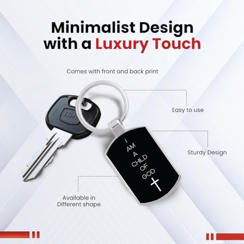 Image of Stylish Metal Keychains with Permanent Glossy Print - Inspirational Quotes & Spiritual Designs - Perfect Key chains for loved ones, Personal Use, Gifts & Return Gifts