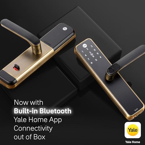 Image of Yale Zuri S Smart Door Lock | Fingerprint, PIN, RFID, Manual Key | Bluetooth Digital Smart Lock with Yale Home App Access | 3 Year Warranty | Antique Bronze