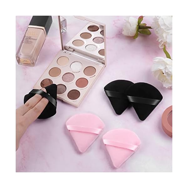 AUAUY 6 PCS Dreieck Makeup Puderquaste, Gesicht Schwämmchen Powder Puff, Waschbar Wiederverwendbar Makeup Sponge, Nass… – Bild 7