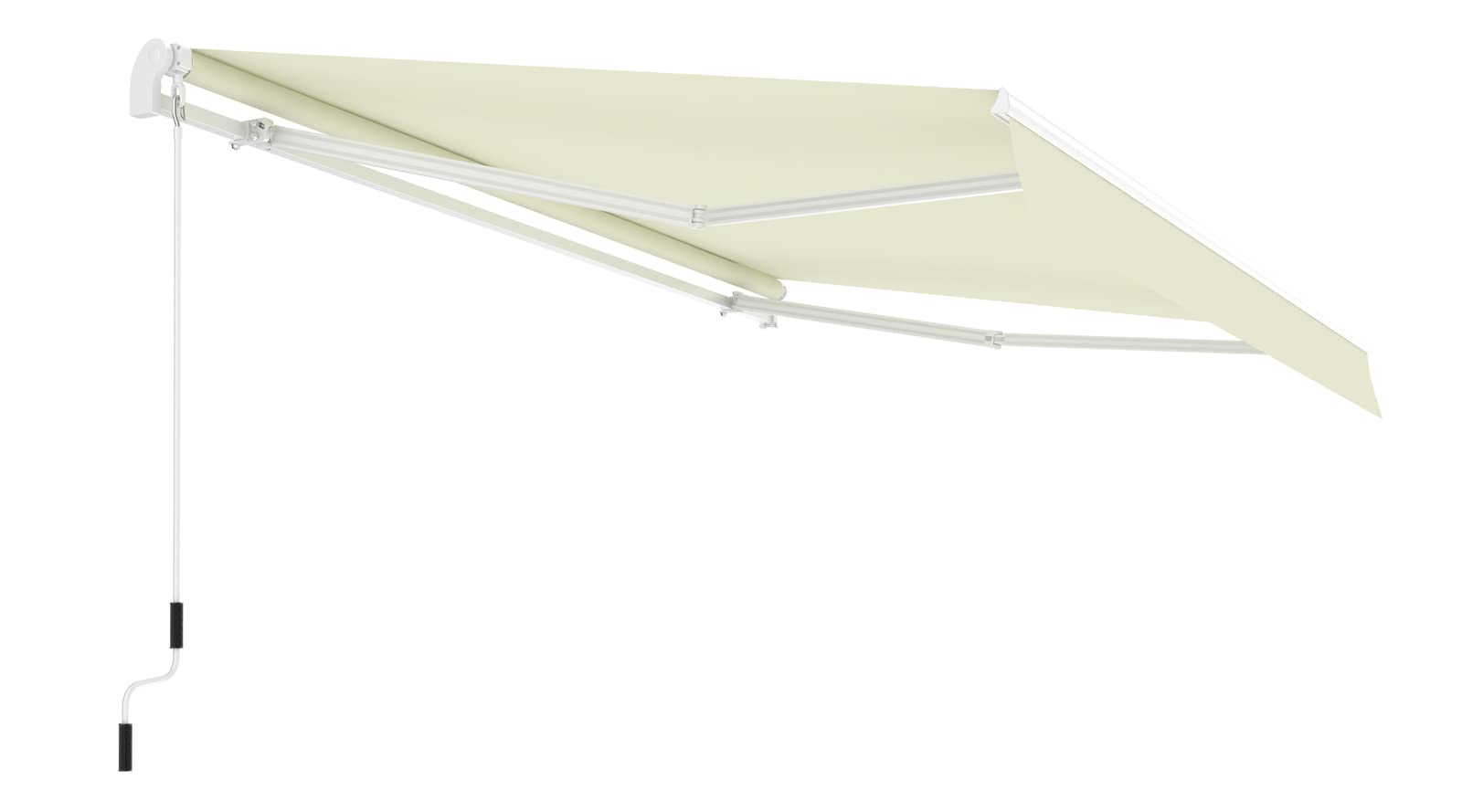 Jet-Line | Gelenkarm Markise | Maße 3x2.5m | Sunconnect beige | UV Schutz | Gelenkarmmarkise | Terrasse Balkon | mit Handkurbel und Volant inklusive