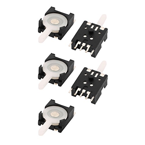 Aexit 5Pcs DC Door Control 30V 0.4A 5 Terminals SPDT Micro Slide Switch Momentary Keyswitches Reset Switch