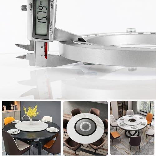 Base pivotante alliage aluminium pour plateau verre 20-80cm
