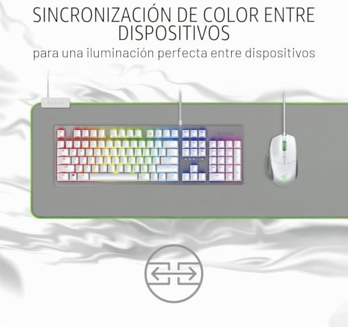 Miniatura 3 de Razer Goliathus Extended Chroma - Alfombrilla de ratón (compatible con Synapse 3, base de goma antideslizante, sujeción de cables, 255 x 355 x 3 mm) Mercury