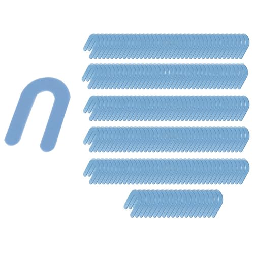 TopHomer Lot de 300 cales en forme de fer à cheval en forme de U pour nivellement des sols, cales en plastique bleu