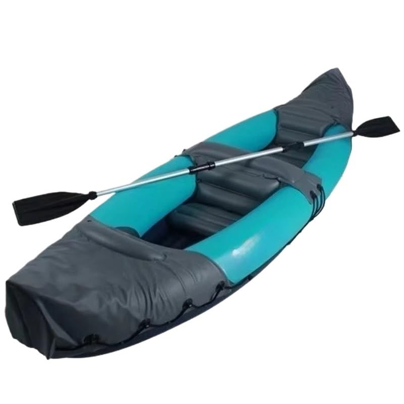 Barco Inflable Plegable for Kayak for Dos Personas, Duradero y portátil, for Viajes o Juegos acuáticos, exploración Aventura