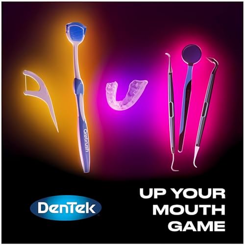 Image of DenTek Easy Brush Interdental Cleaners, Tight Between Teeth Brushes, Plaque Control, Dental Picks for Oral Care, Fresh Mint, 16 Count (Pack of 8)