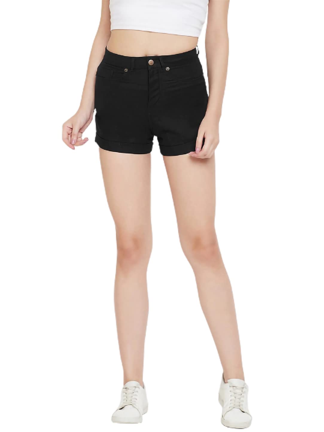 DISOLVE Women Denim Shorts Summer Mid Waist shots