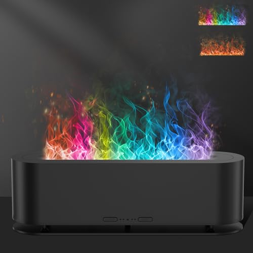 Upgraded Flame Diffuser Humidifier with Color Changing Lights