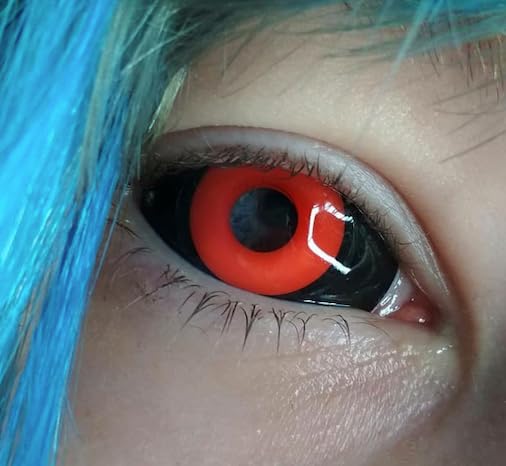 Lentilles de contact sclérales Kaneki Ken sans correction pour masquer le blanc de l'œil