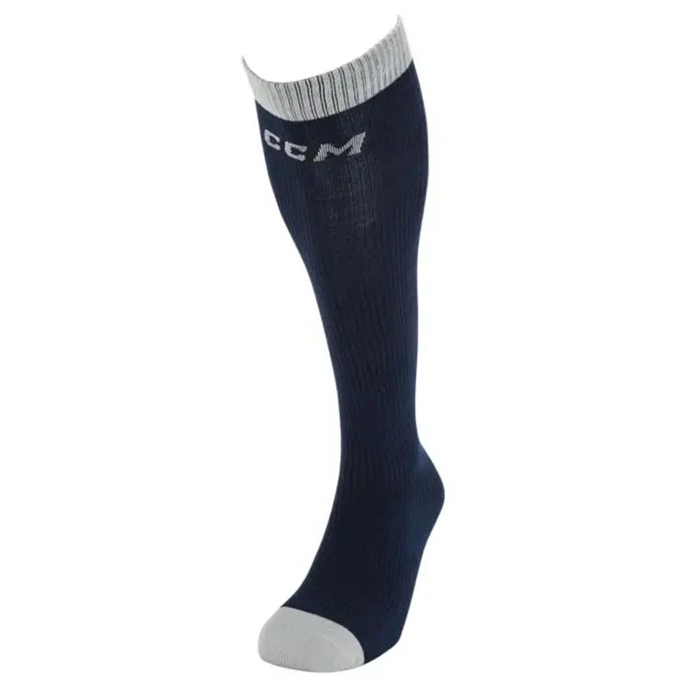 Ccm Men's Navy Socklinerk Senior Hockey Socks, Osfa 37-46, One Size