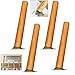 4 Stück Massivbuchenmöbel-Stützbeine, Geneigtes Hölzernes Küchentischbein, Ersatzsofafüße, Esstisch Couchtischfüße, Für Bett, Schrank, Bank, Tv-Schrank, Mit Montagezubehör (65 cm)