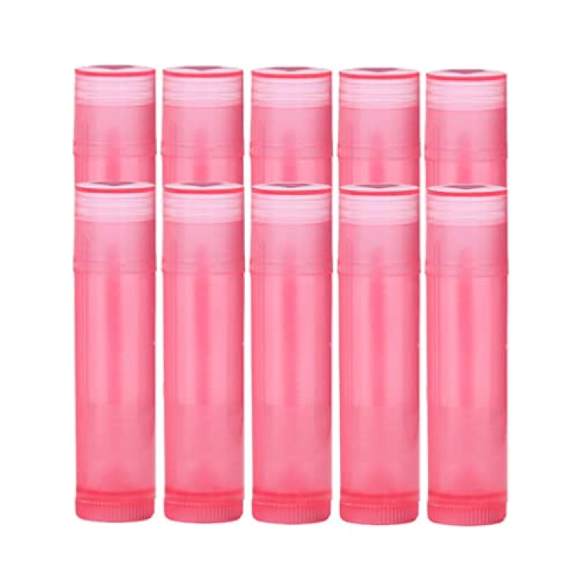 10x 5G Empty Lipstick Tubes Refillable Lip Gloss Balm Bottles Vials Rose Red
