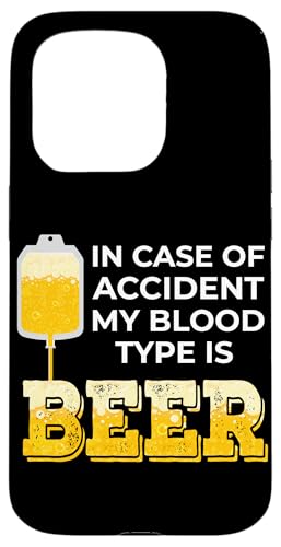 En Caso de accidente, mi Tipo de Sangre es Cerveza Bebida Humor Carcasa para iPhone 15 Pro