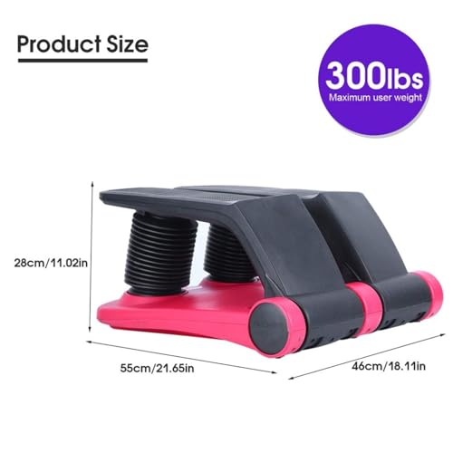 Air Stepper Climber - Máquina de ejercicio portátil con bandas ajustables de fitness, 5 niveles de intensidad para entrenamiento cardiovascular