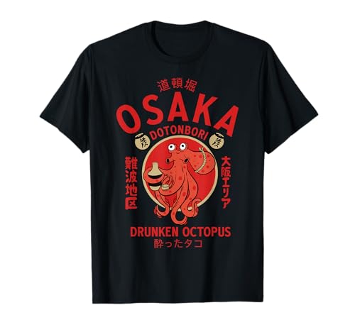 Osaka Japón Dotonbori Pulpo borracho Camiseta