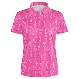 Womens Golf Shirt Golfer Performance Moisture Wicking Quick-Dry Golf Polo Shirts For Women Golf Outfits Ladies Golf Shirts