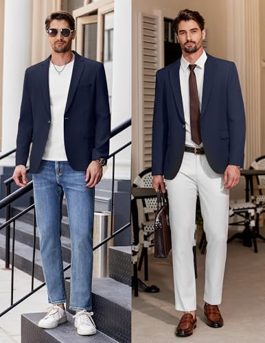 COOFANDY Men's Casual Blazer Slim Fit Lightweight Sport Coats One Button Suit Jacket Dress Blazer Jackets4