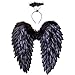 Winwild Engelsflügel mit Heiligenschein,Engel und Teufel Flügel Kostüm für Damen und Mädchen Kinder für Halloween Karneval Cosplay Party Fasching Kostümparty Verkleidung(Schwarz,45 x 45 cm) Heiligen und günstig Kaufen-Winwild Engelsflügel mit Heiligenschein,Engel und Teufel Flügel Kostüm für Damen und Mädchen Kinder für Halloween Karneval Cosplay Party Fasching Kostümparty Verkleidung(Schwarz,45 x 45 cm)