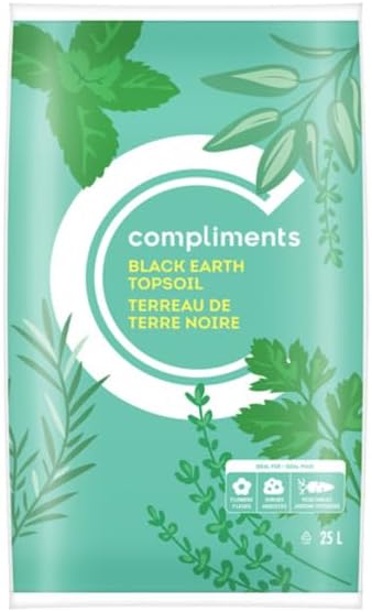 Earth Topsoil – Black – 25 L Premium Garden Soil for Lawn, Plants, Flowers & Landscaping – Nutrient-Enriched Outdoor Soil Mix