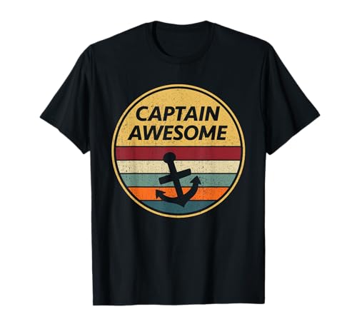 Retro Anchor Sailboat - Vintage Sailing Captain Awesome T-Shirt