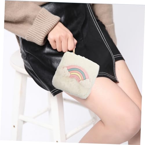 Children's Short Wallet Zipper Women's Stylish Purse Lightweight for Daily Use, White, 11X10X2.5CM4