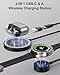 Wireless Charger for Samsung 2 in 1 Magnetic Wireless Charging Pad for Samsung Galaxy Watch8 Classic/8/7/6/5/4/3,15W Fast Wireless Charging Station for Samsung S26 S25 S24 Ultra S23 Galaxy Buds3 Pro 3