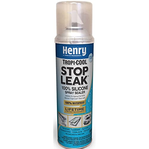 Henry HE880C025 Tropi-Cool Stop Leak Silicone Sealer, Clear, 14.1-oz. Aerosol - Quantity 12