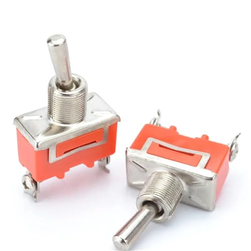 Interrupteur à bascule orange 15A 250V AC levier E-TEN1021 robuste - 3