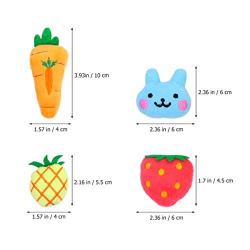 Popetpop Brinquedos interativos para gatos de interiores, gatinhos, mastigáveis, gatos, frutas, dese