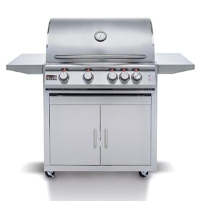 Blaze Premium LTE 32-Inch 4-Burner Natural Gas Grill w/Rear Infrared Burner & Grill Lights
