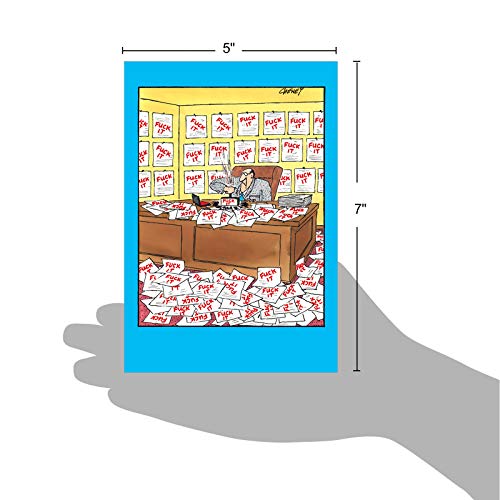 Nobleworks - 1 Happy Birthday Greeting Card Funny - Cartoon Comic Humor, Celebrate Birthdays Notecard - Man With Stamp 4728 #TOP5