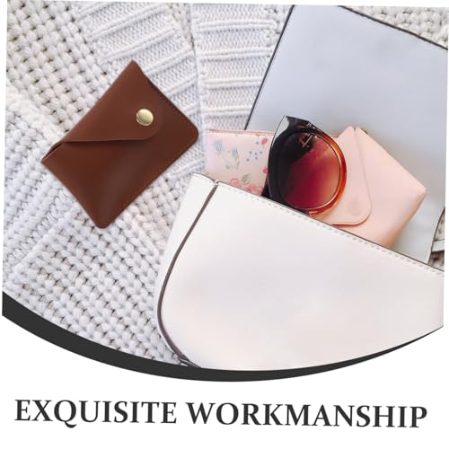 Toyvian Vintage PU Leather Card Wallet Coin Pouch for Credit Id Cards Lightweight Change Holder for Everyday Use Durable Stylish Easy to Carry for Pocket Handbag3