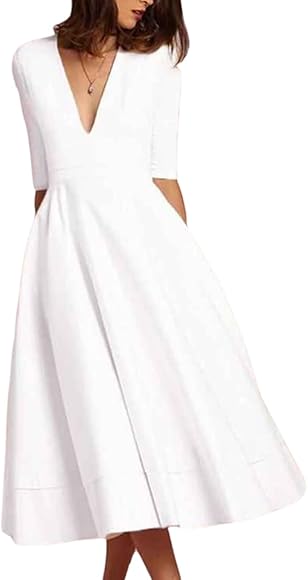 Weißes kleid halbarm Clearance