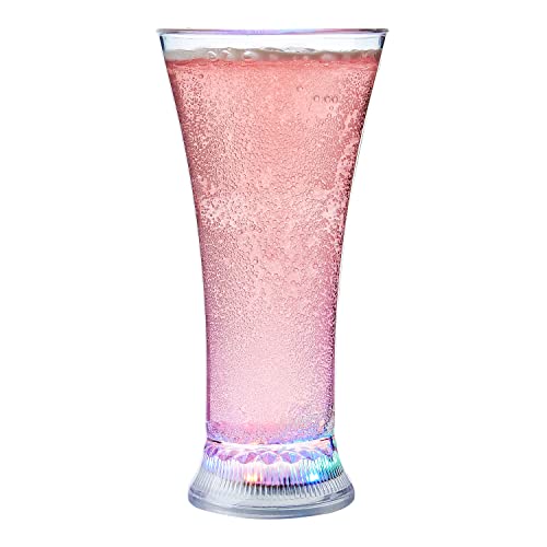 8 Water-Activated LED Drinking Glasses – Flashing, Light-Up 375ml Multi-Coloured Novelty Tumblers for Weddings and Events