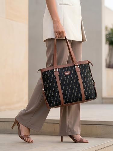 Image of ZOUK Office Bag | Stylish Bags for Office Use | Laptop Bag 15.6 inch | Stylish Tote for Office Use | Purse for Women | Vegan Leather Handbag | Daily & Travel Use |