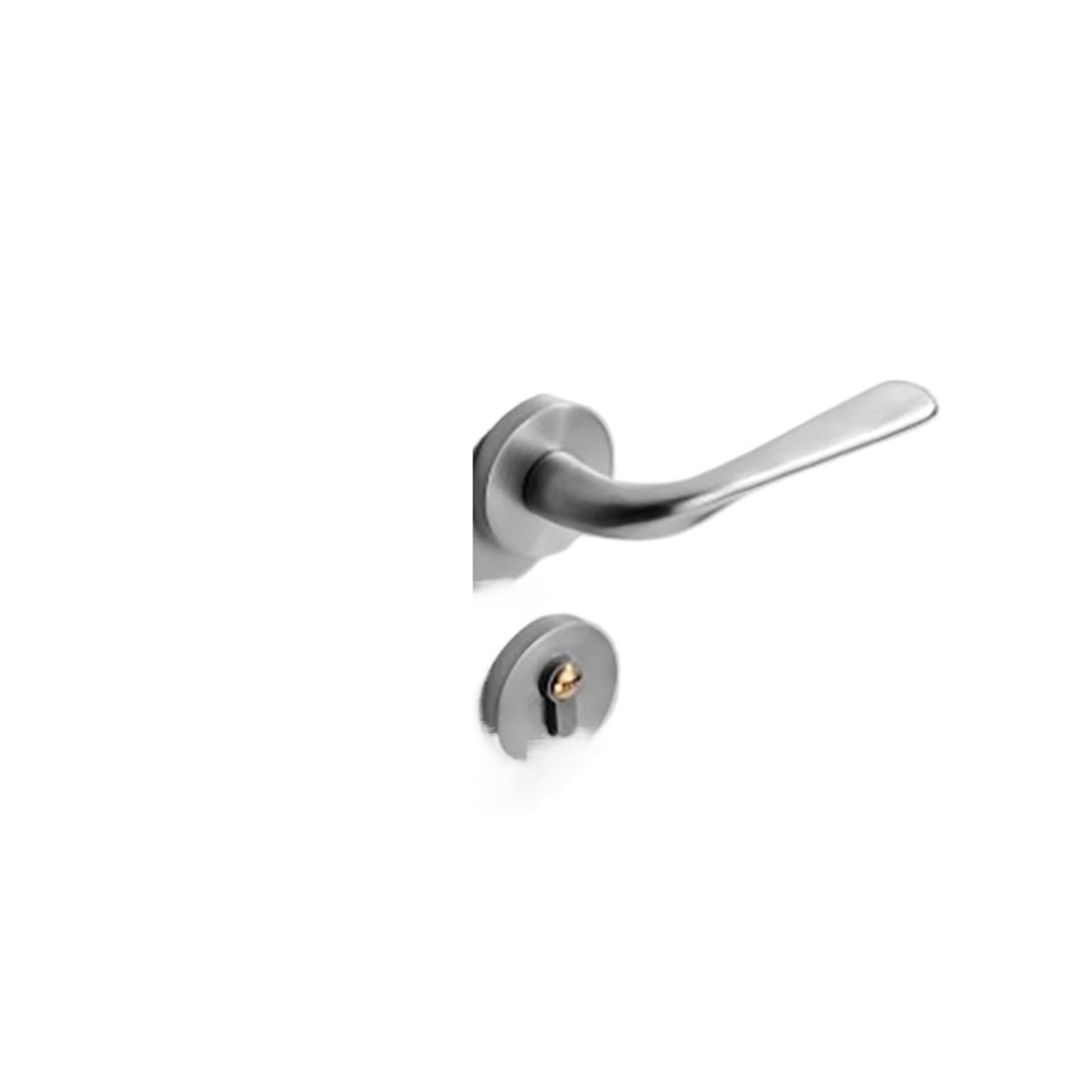 Style Bedroom Door Lock Indoor Modern Room Simple Split Silent Set Home(Nickel)