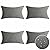 Home Brilliant Patio Pillows Outdoor Fall Waterproof Linen Throw Pillows Lumbar Rectangle Accent Pillows for Bed Room Indoor Toddlers Outside, 4 Pieces, 12x20inches(30x50 cm) Light Grey