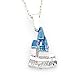 Produktbild Gotische Halskette Blue Castle Anhänger Halskette Vintage Charm Silber Farbkette Hogwarts Burgen Halsketten Für Frauen Männer Geschenke Zubehör